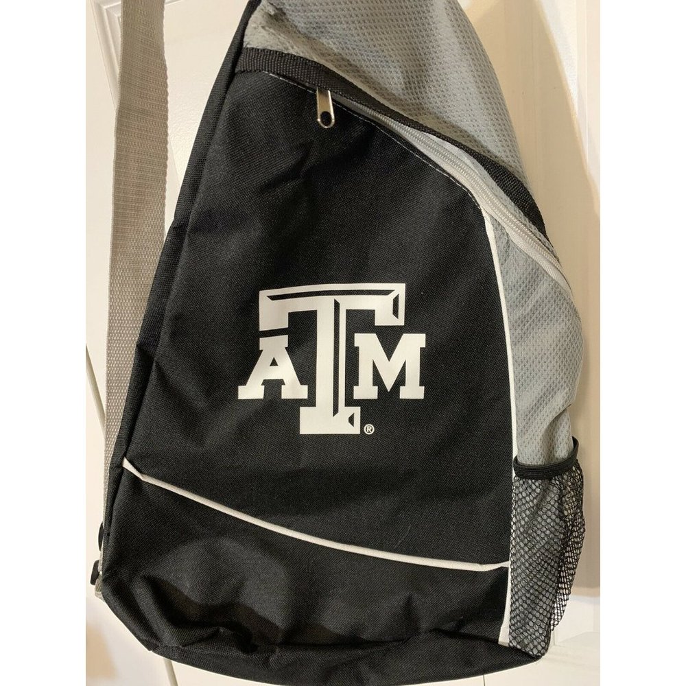 Texas A&M sling backpack Black‎ White Gray